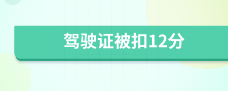 駕駛證被扣12分
