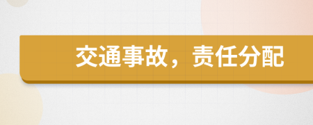 交通事故，責任分配