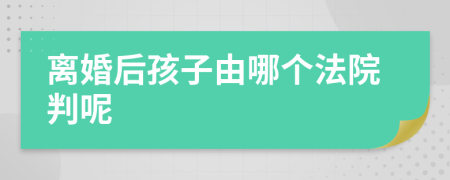 離婚后孩子由哪個(gè)法院判呢