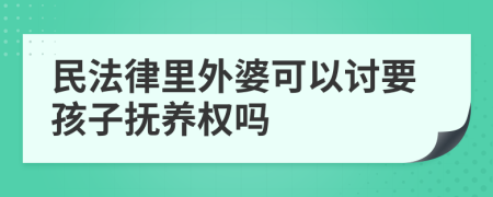 民法律里外婆可以討要孩子撫養(yǎng)權(quán)嗎