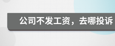 公司不發(fā)工資，去哪投訴