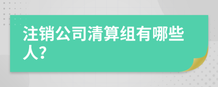 注銷公司清算組有哪些人？