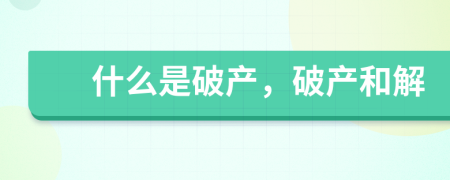 什么是破產(chǎn)，破產(chǎn)和解