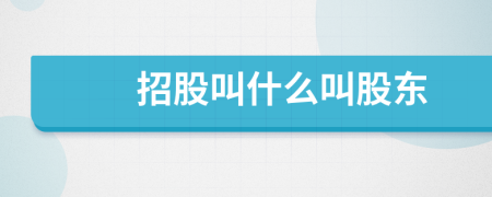 招股叫什么叫股東