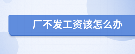 廠不發(fā)工資該怎么辦