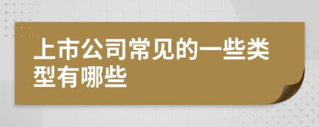 上市公司常見(jiàn)的一些類(lèi)型有哪些