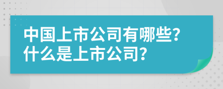 中國(guó)上市公司有哪些？什么是上市公司？