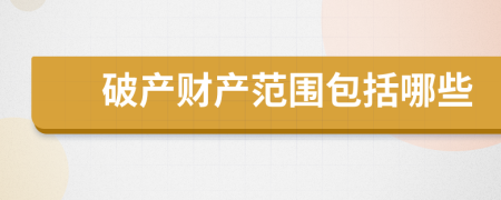 破產(chǎn)財產(chǎn)范圍包括哪些