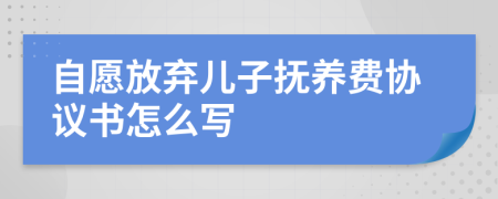 自愿放棄兒子撫養(yǎng)費(fèi)協(xié)議書(shū)怎么寫(xiě)