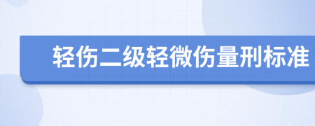 輕傷二級輕微傷量刑標準