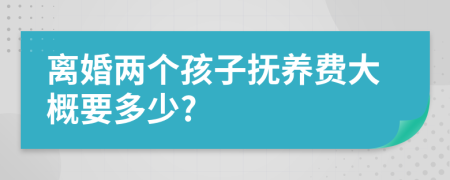 離婚兩個孩子撫養(yǎng)費大概要多少?