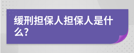 緩刑擔(dān)保人擔(dān)保人是什么?