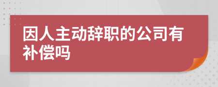 因人主動(dòng)辭職的公司有補(bǔ)償嗎
