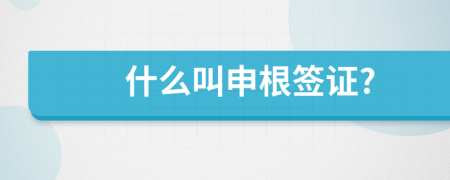 什么叫申根簽證?