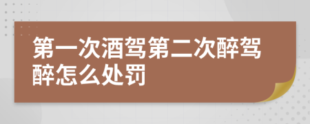 第一次酒駕第二次醉駕醉怎么處罰