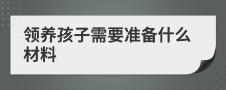領(lǐng)養(yǎng)孩子需要準(zhǔn)備什么材料