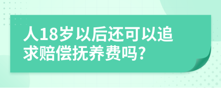 人18歲以后還可以追求賠償撫養(yǎng)費嗎?