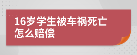 16歲學生被車禍死亡怎么賠償
