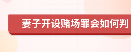 妻子開(kāi)設(shè)賭場(chǎng)罪會(huì)如何判