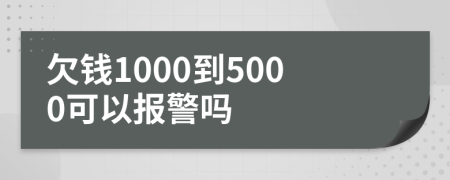 欠錢(qián)1000到5000可以報(bào)警嗎