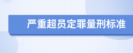 嚴重超員定罪量刑標準