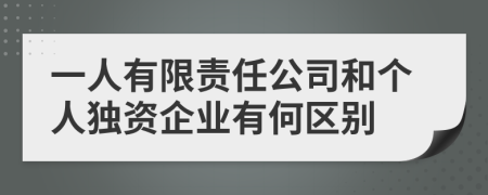 一人有限責(zé)任公司和個(gè)人獨(dú)資企業(yè)有何區(qū)別
