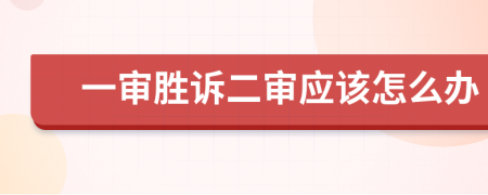 一審勝訴二審應(yīng)該怎么辦