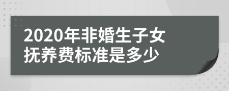 2020年非婚生子女撫養(yǎng)費標(biāo)準(zhǔn)是多少