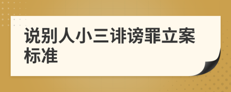 說別人小三誹謗罪立案標(biāo)準(zhǔn)