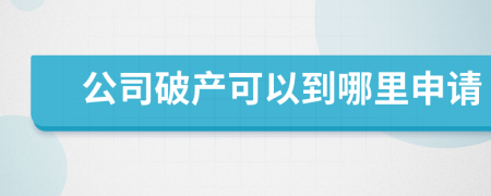 公司破產可以到哪里申請