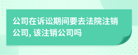 公司在訴訟期間要去法院注銷公司, 該注銷公司嗎