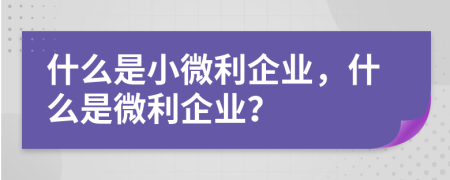 什么是小微利企業(yè)，什么是微利企業(yè)？