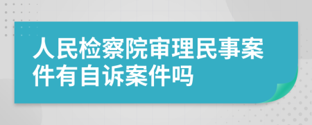 人民檢察院審理民事案件有自訴案件嗎