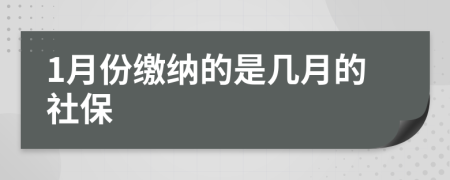 1月份繳納的是幾月的社保