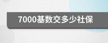 7000基數(shù)交多少社保