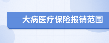 大病醫(yī)療保險報銷范圍