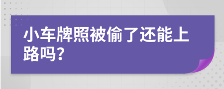 小車牌照被偷了還能上路嗎？