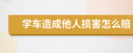 學(xué)車造成他人損害怎么賠