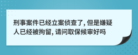 刑事案件已經(jīng)立案偵查了, 但是嫌疑人已經(jīng)被拘留, 請問取保候?qū)徍脝?>
                </a>
            </div>
            <div   id=