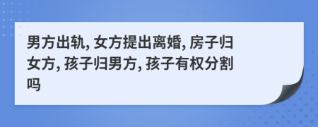 男方出軌, 女方提出離婚, 房子歸女方, 孩子歸男方, 孩子有權(quán)分割嗎