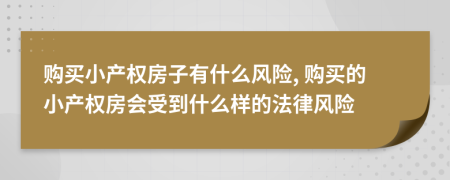 購(gòu)買小產(chǎn)權(quán)房子有什么風(fēng)險(xiǎn), 購(gòu)買的小產(chǎn)權(quán)房會(huì)受到什么樣的法律風(fēng)險(xiǎn)