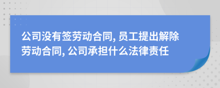 公司沒有簽勞動(dòng)合同, 員工提出解除勞動(dòng)合同, 公司承擔(dān)什么法律責(zé)任