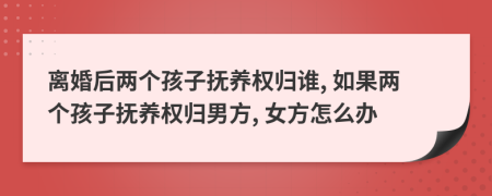 離婚后兩個孩子撫養(yǎng)權(quán)歸誰, 如果兩個孩子撫養(yǎng)權(quán)歸男方, 女方怎么辦