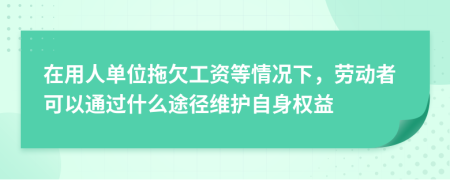在用人單位拖欠工資等情況下，勞動(dòng)者可以通過什么途徑維護(hù)自身權(quán)益