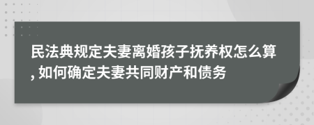 民法典規(guī)定夫妻離婚孩子撫養(yǎng)權(quán)怎么算, 如何確定夫妻共同財產(chǎn)和債務(wù)
