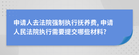 申請人去法院強制執(zhí)行撫養(yǎng)費, 申請人民法院執(zhí)行需要提交哪些材料?