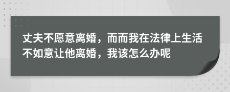 丈夫不愿意離婚，而而我在法律上生活不如意讓他離婚，我該怎么辦呢