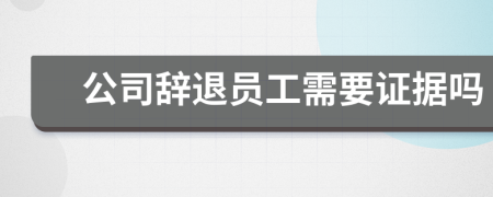 公司辭退員工需要證據(jù)嗎