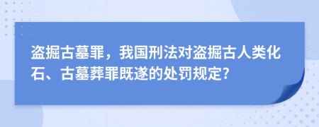 盜掘古墓罪，我國刑法對盜掘古人類化石、古墓葬罪既遂的處罰規(guī)定?