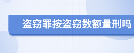 盜竊罪按盜竊數(shù)額量刑嗎